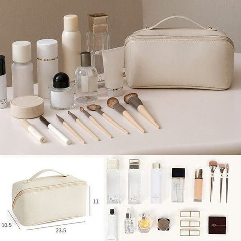 Makeup Bag – Sleek PU Leather – Travel & Daily Essentials