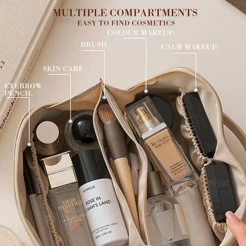 Makeup Bag – Sleek PU Leather – Travel & Daily Essentials