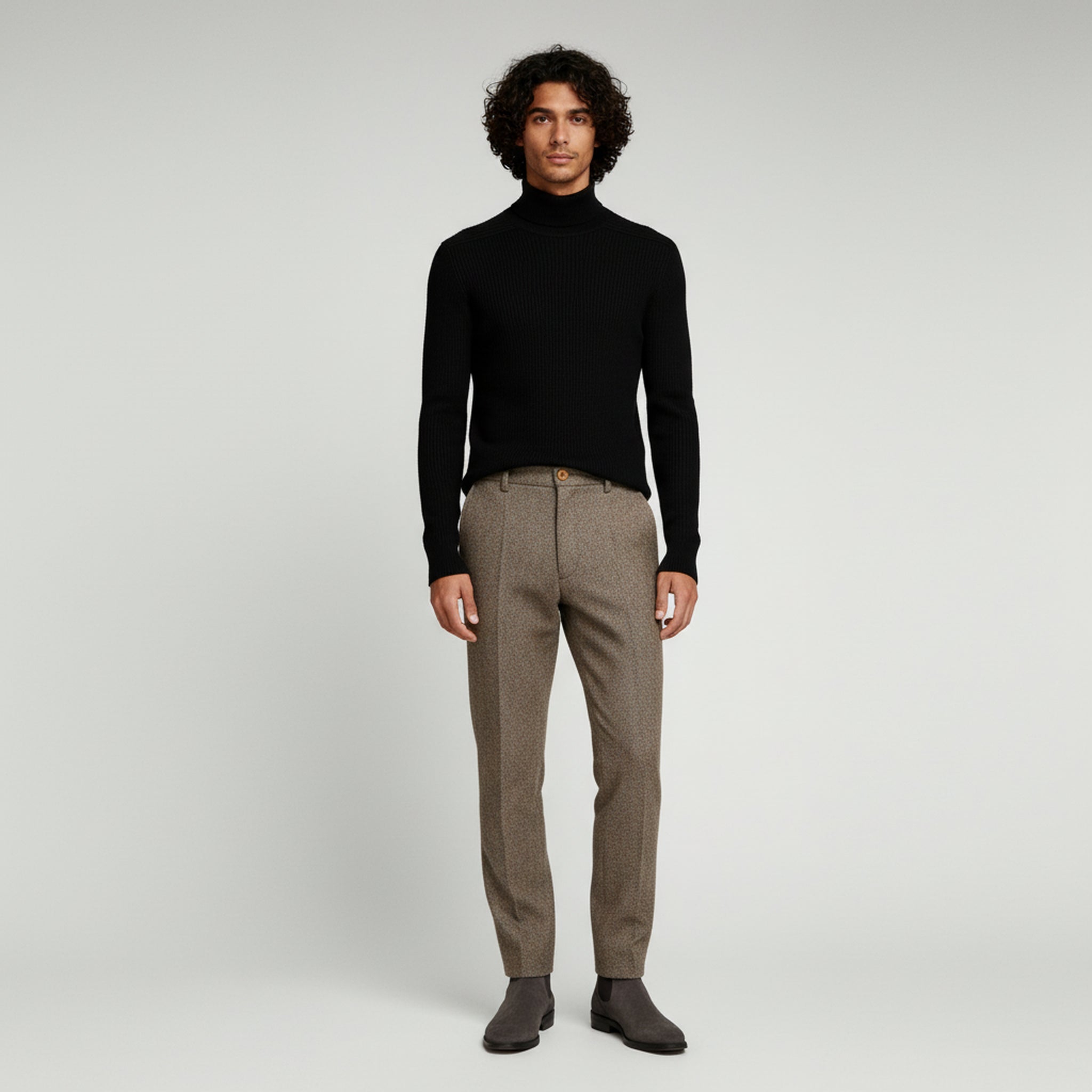 Herringbone Trousers – Effortless Sophistication for Everyday Elegance - 1
