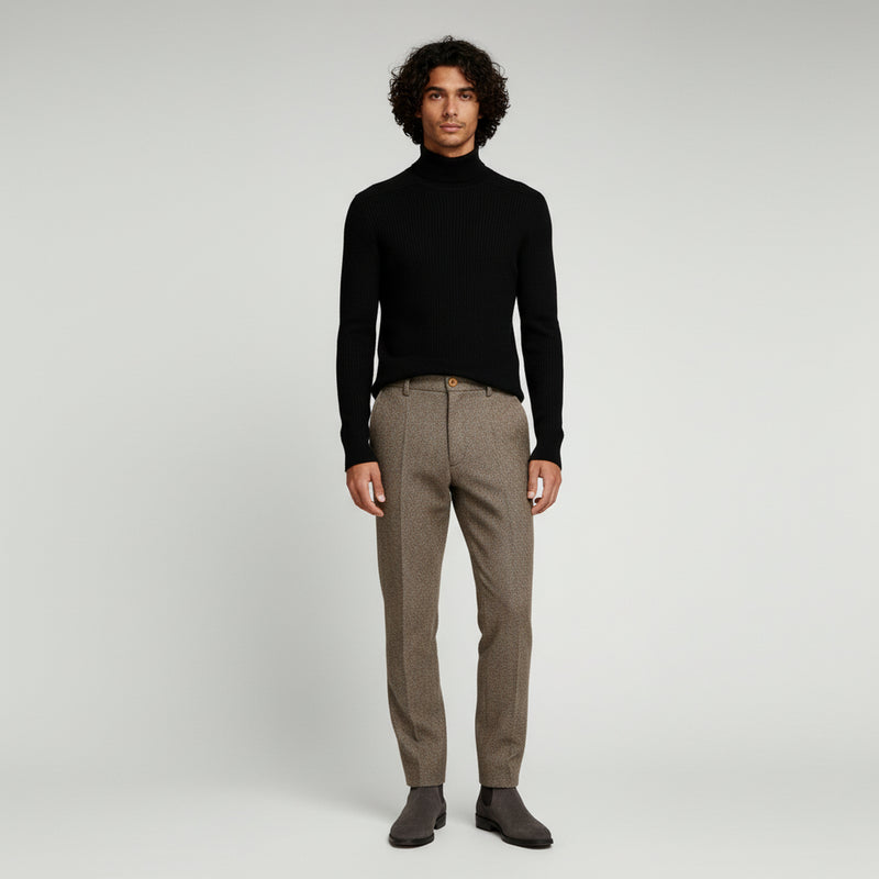 Herringbone Trousers – Effortless Sophistication for Everyday Elegance - 1