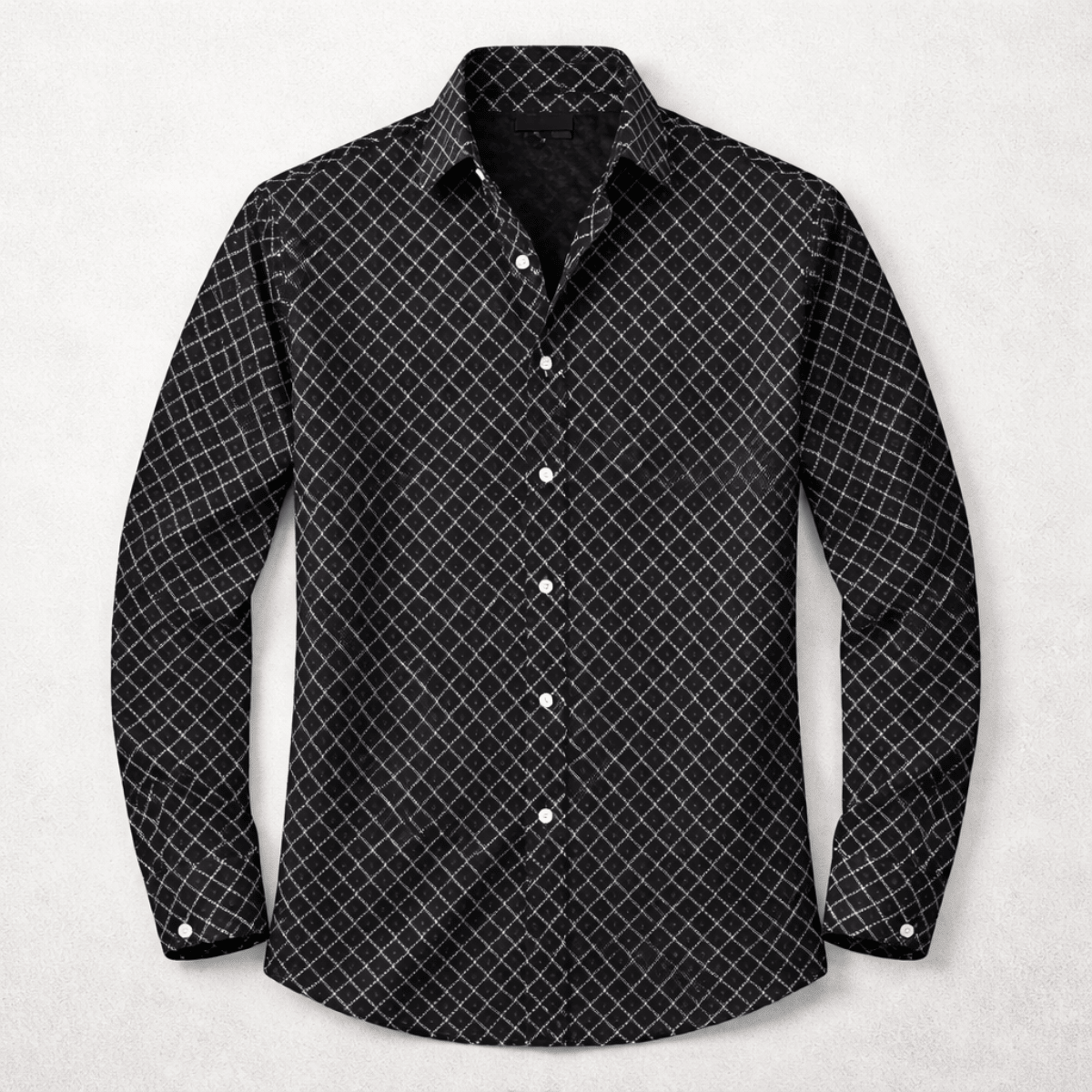 Geometric Print Button Down Shirt - Montford & Co