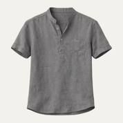 Glasgow Casual Cotton Linen Henley Shirt - Montford & Co