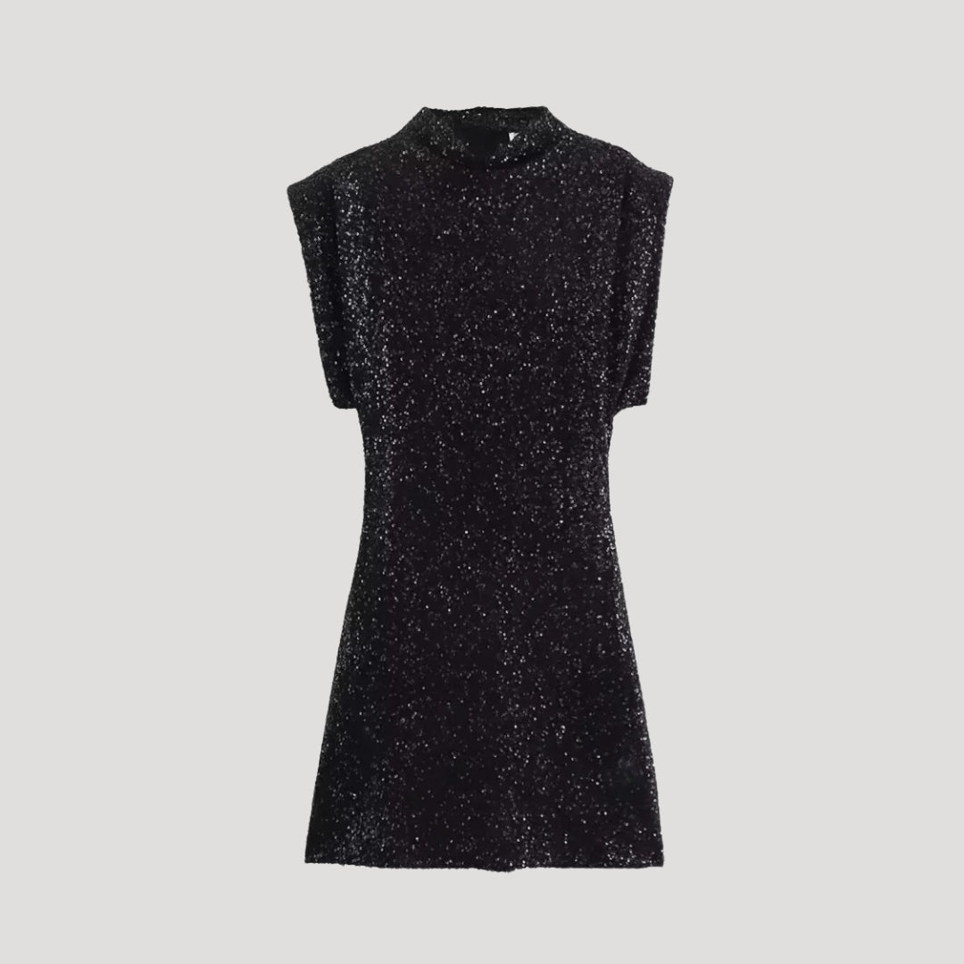 Glitter high - neck party Dress - Montford & Co