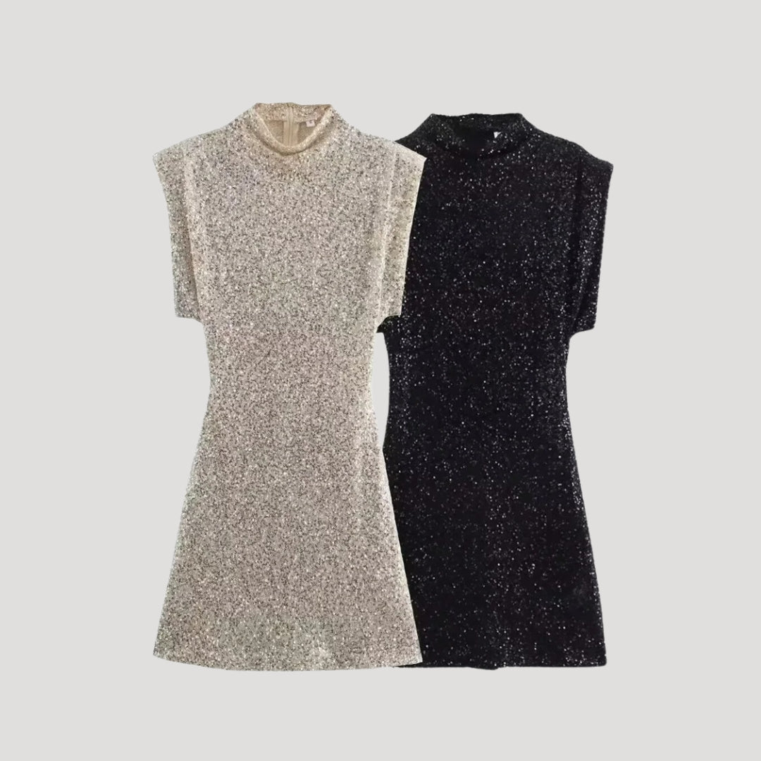 Glitter high - neck party Dress - Montford & Co