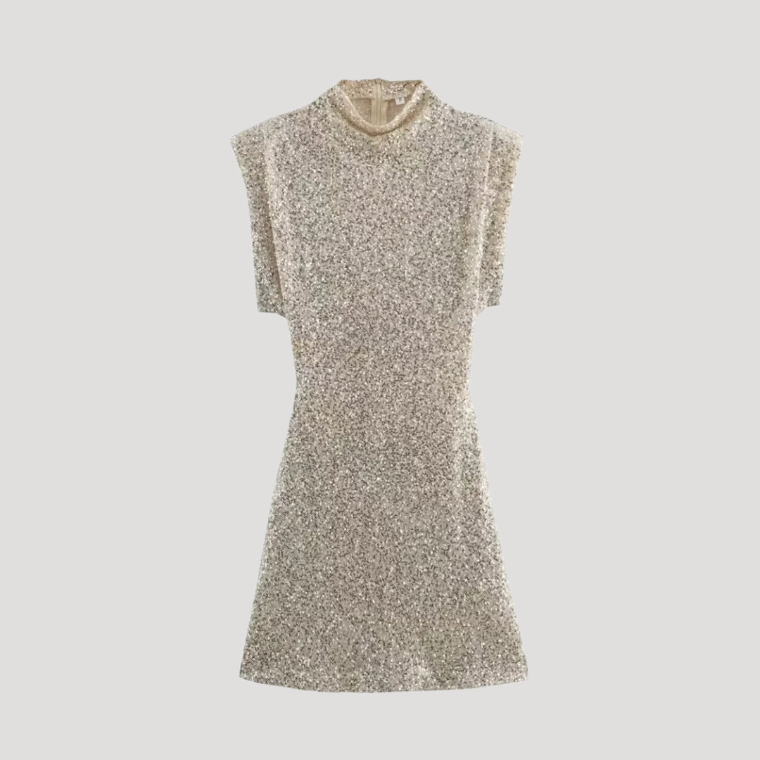 Glitter high - neck party Dress - Montford & Co