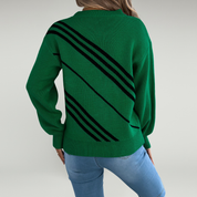 Cozy Color Block Sweater – Stylish Warmth for Winter Outings - 8