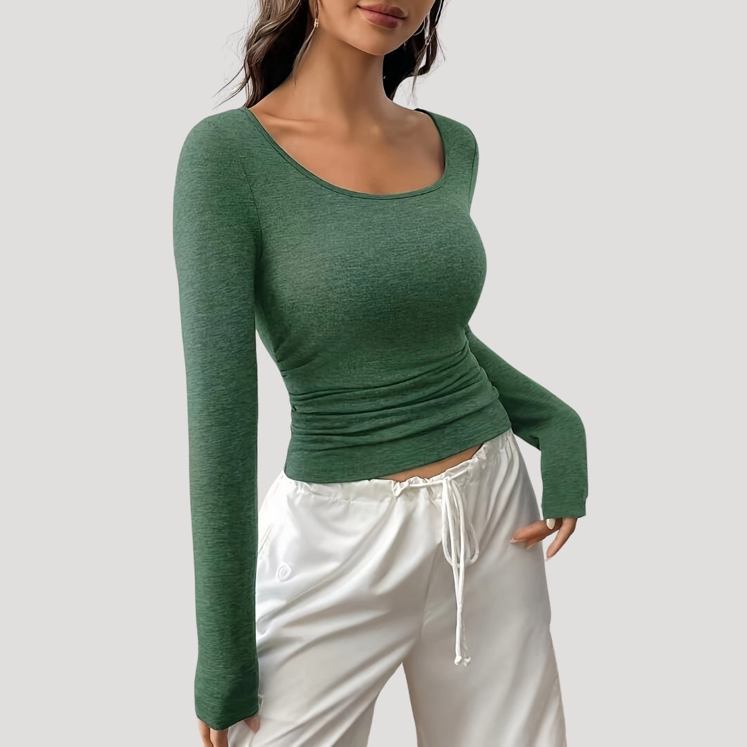 Long Sleeve Top – Slim Fit – Casual Everyday Style