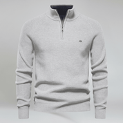 Half Zip Jumper in Wool Blend Top - Montford & Co