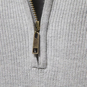 Half Zip Jumper in Wool Blend Top - Montford & Co