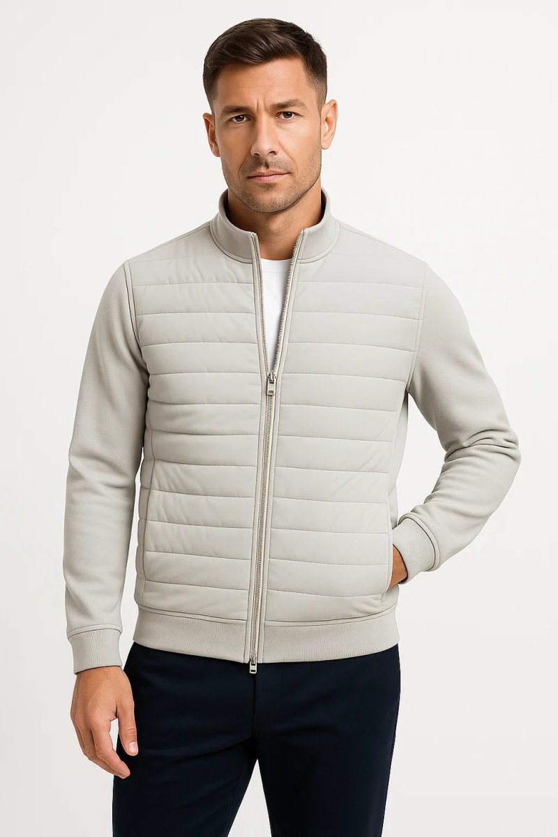 Hybrid Quilted Jacket with Knitted Sleeves - Montford & Co
