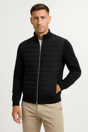 Hybrid Quilted Jacket with Knitted Sleeves - Montford & Co