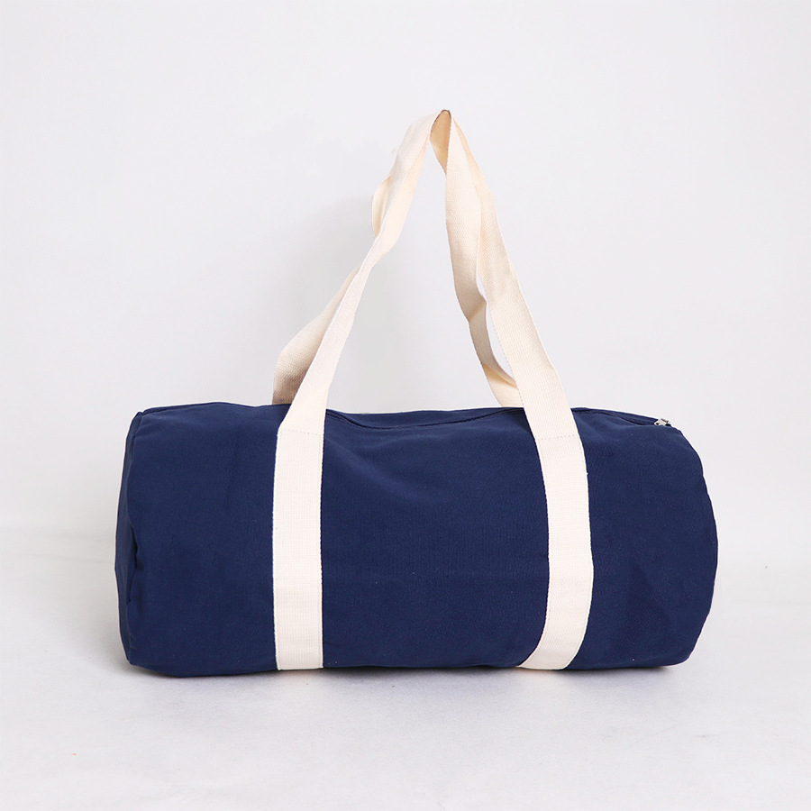 Durable Canvas Barrel Bag – Versatile Style for Gym and Travel - 1