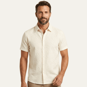 Ivory Textured Button - Up Shirt - Montford & Co