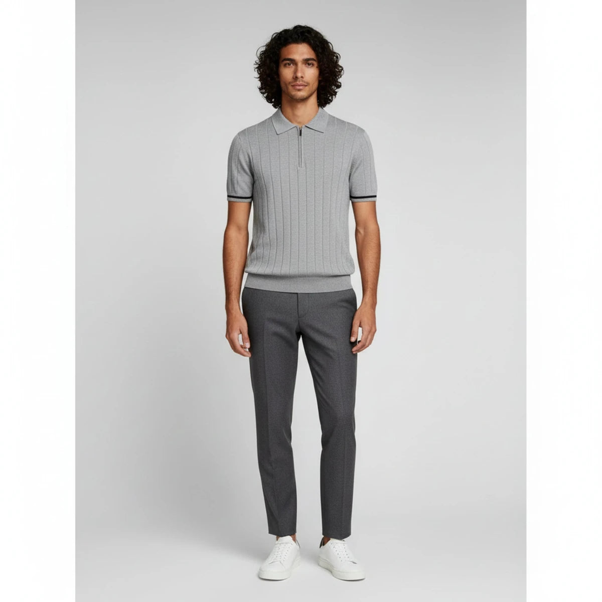 Knit Polo Zip Collar - Montford & Co