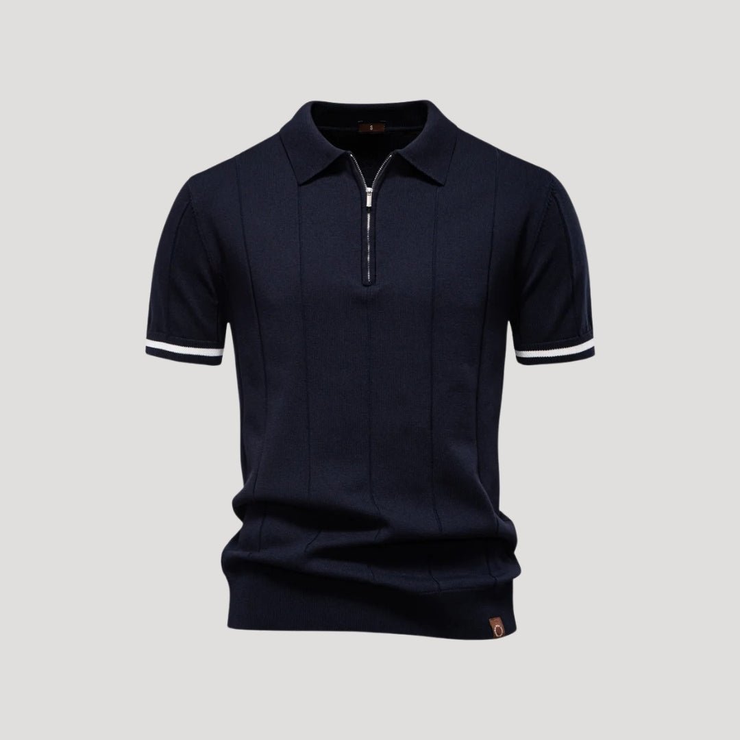 Knit Polo Zip Collar - Montford & Co