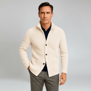 Knitted Wool Cardigan with Buttons - Montford & Co