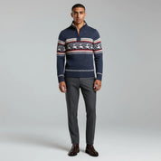 Kris Fair Isle Half - Zip Sweater - Montford & Co