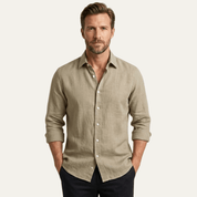 Linen Casual Button - Up Shirt - Montford & Co