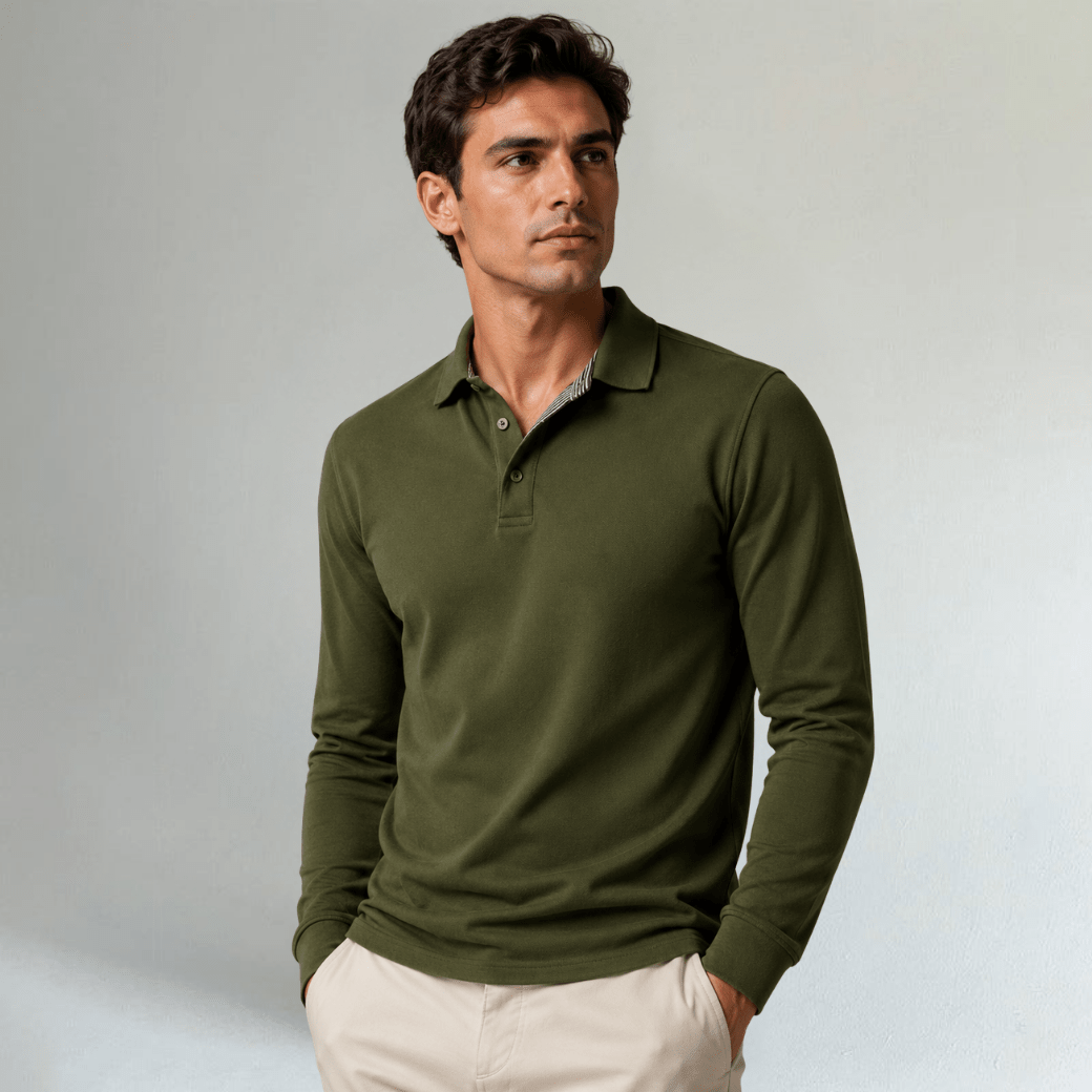 Long Sleeve Polo Shirt - Montford & Co