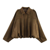 Cropped Jacket – Suede Look – Casual Street Style