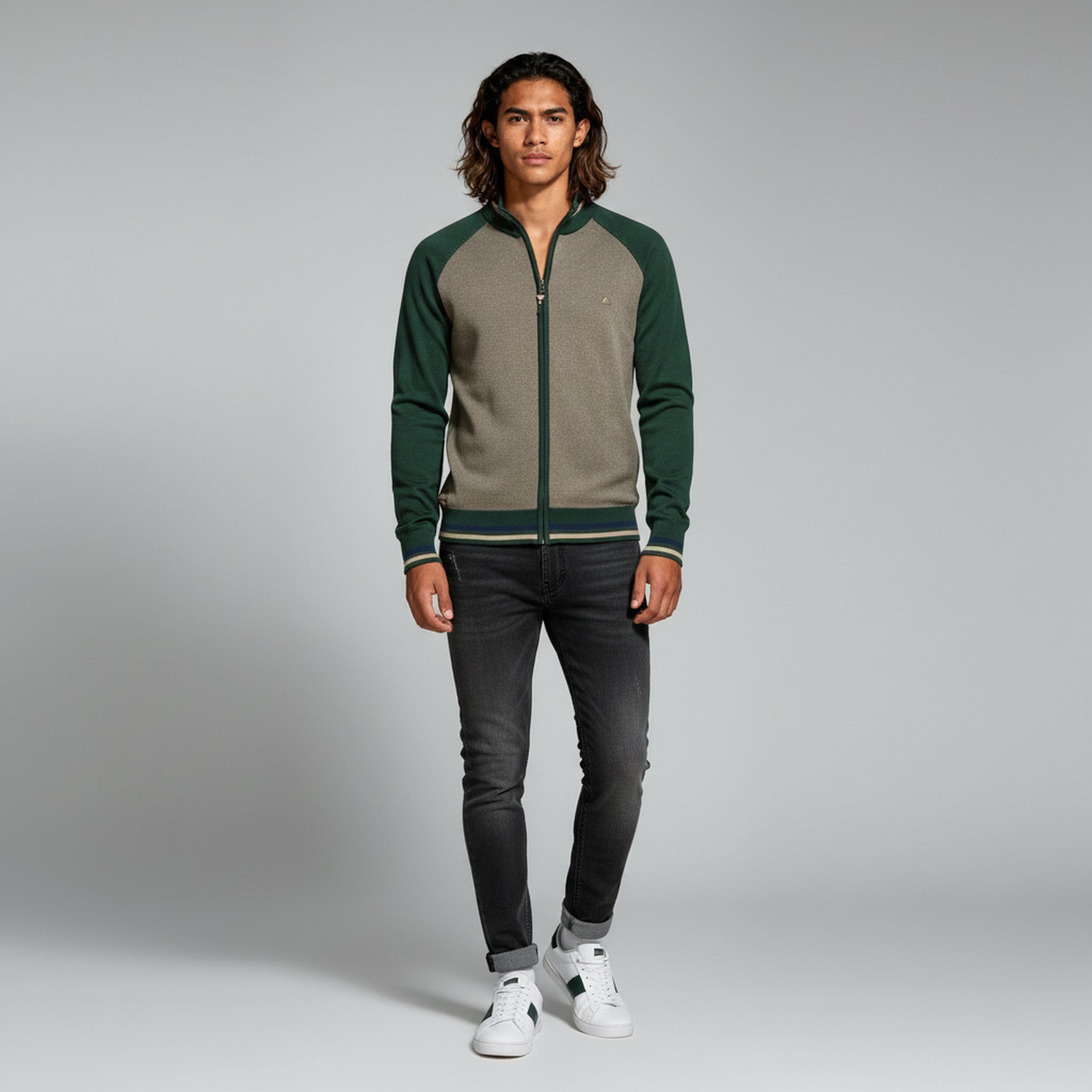 Zip Knit Jacket – Sporty Warmth for Casual Outings - 1