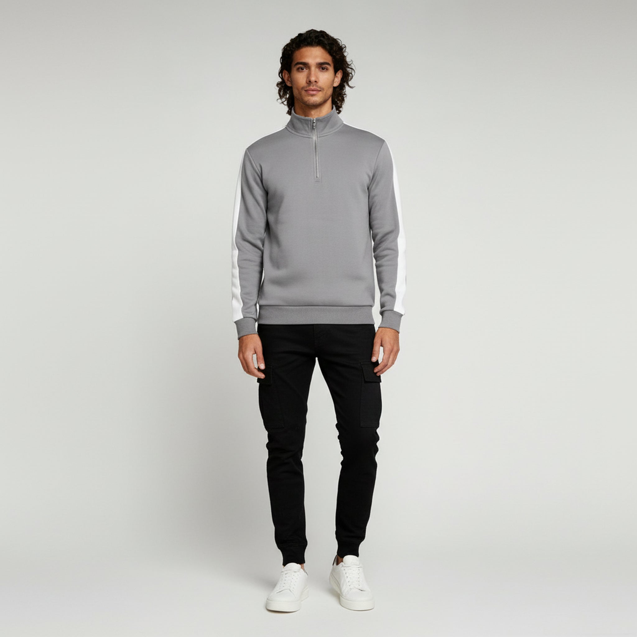 Athletic Fit Quarter Zip Sweatshirt – Comfortable Style for Active Days - 1