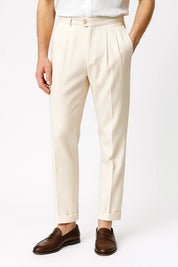 Modern Fit Trousers with Pleats - Montford & Co