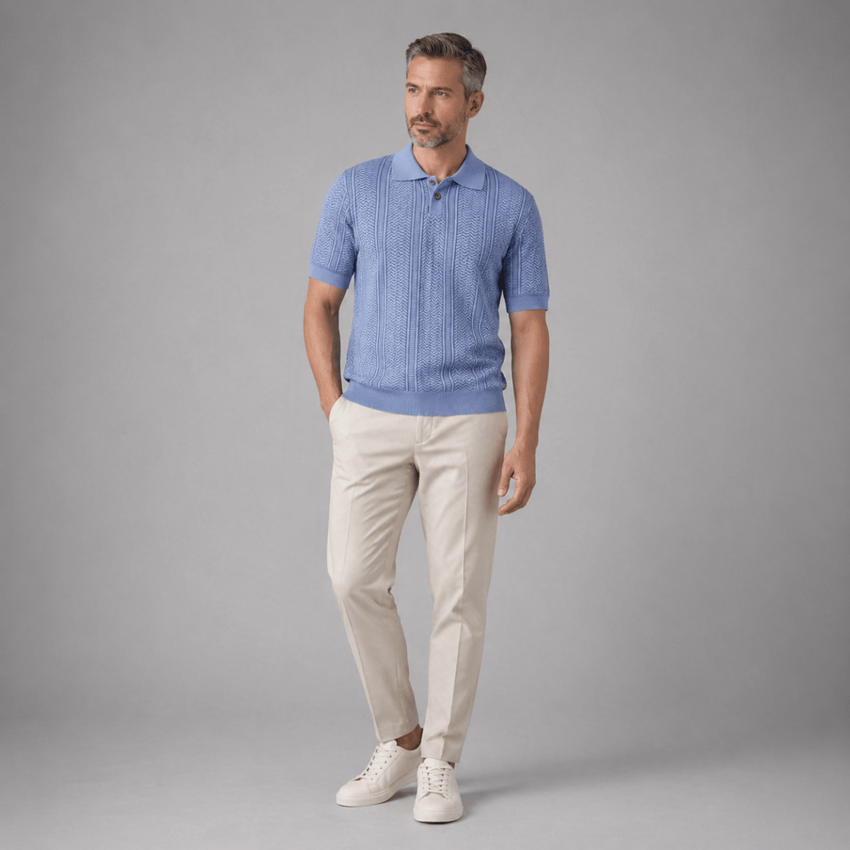 Monopoli Breathable Business Knit Polo Shirt - Montford & Co