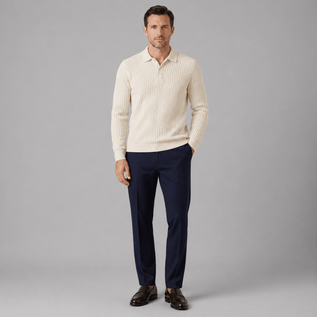 Ostuni Ribbed Business Polo Shirt - Montford & Co