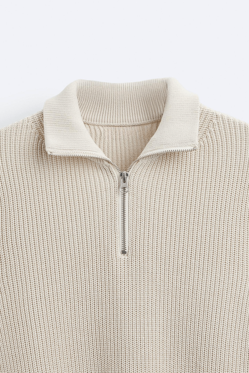 Quarter Zip Sweater Classic Knitted Wool Design - Montford & Co