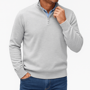 Quarter Zip Sweater Lightweight Knit Top - Montford & Co