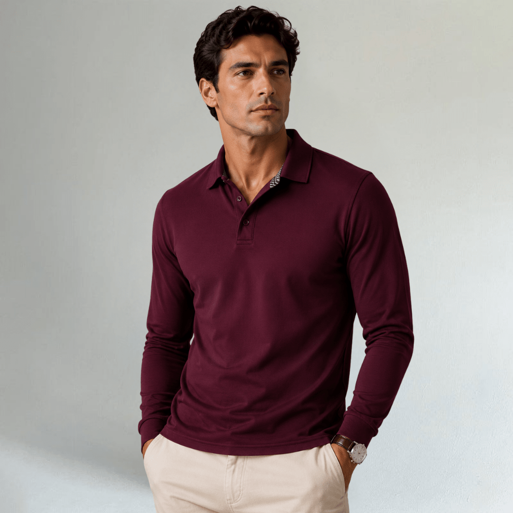 Quick Dry Long Sleeve Polo Shirt - Montford & Co