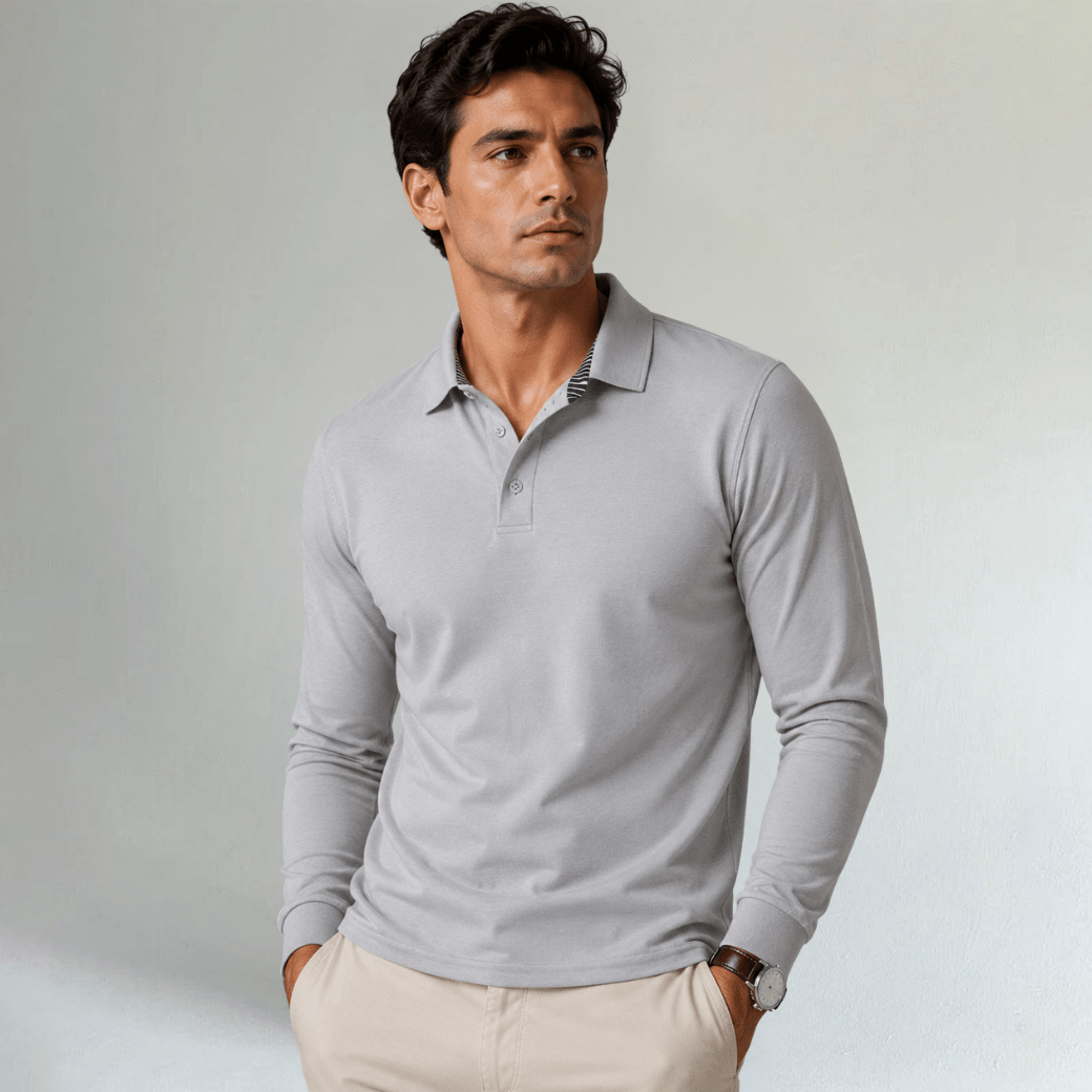 Quick Dry Long Sleeve Polo Shirt - Montford & Co