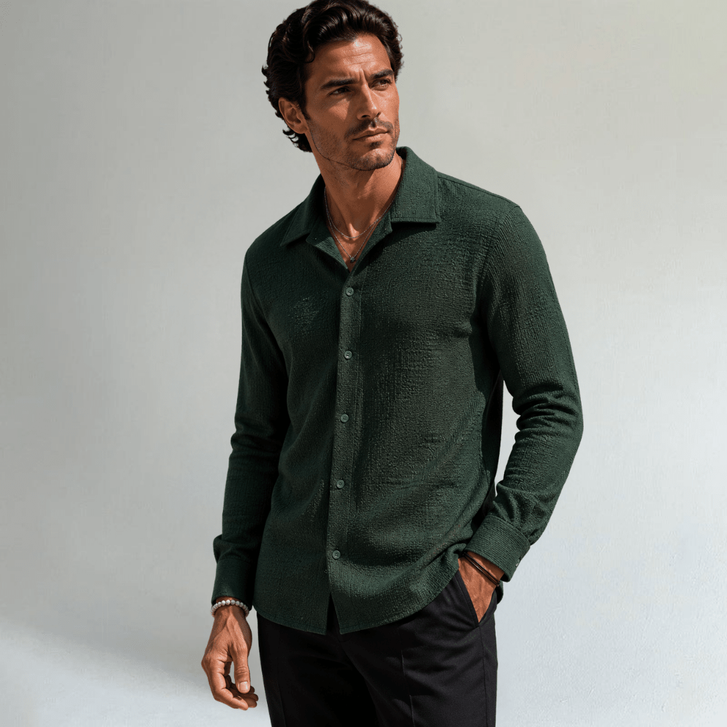 Relaxed Fit Casual Textured Shirt - Montford & Co