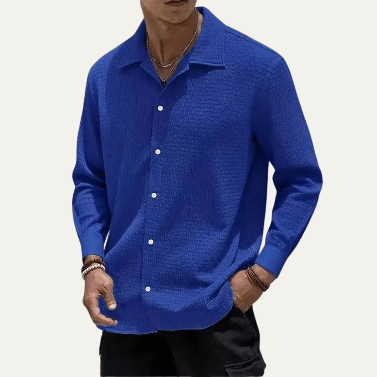 Relaxed Fit Casual Textured Shirt - Montford & Co