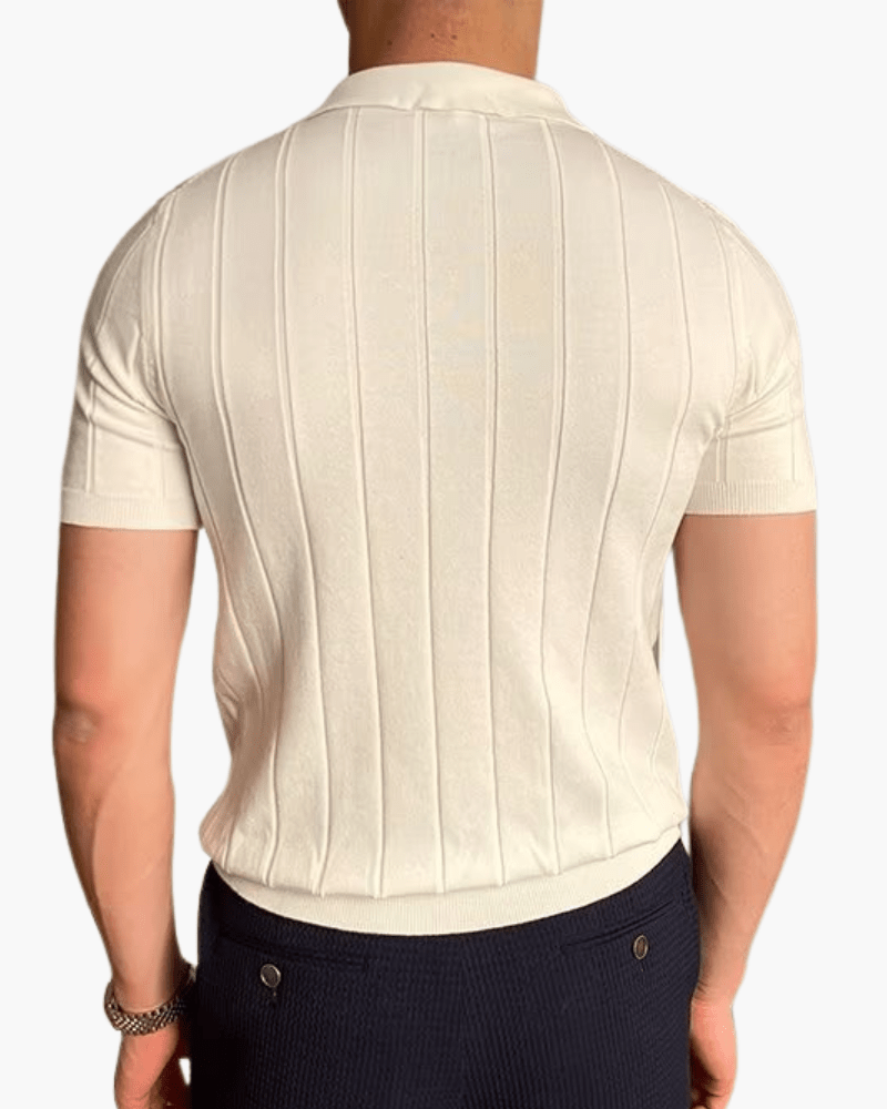 Ribbed Cotton Polo - Montford & Co