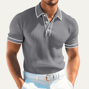 Ribbed Knit Business Polo Shirt - Montford & Co