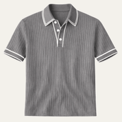 Ribbed Knit Business Polo Shirt - Montford & Co