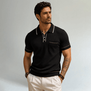 Ribbed Knit Business Polo Shirt - Montford & Co