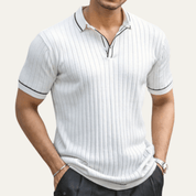 Ribbed Knit Business Polo Shirt - Montford & Co