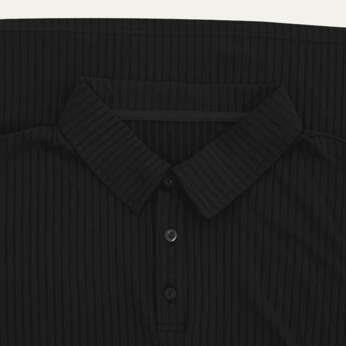 Ribbed Knitted Long Sleeve Polo Shirt - Montford & Co