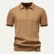 San Marino Zip Up Slim Fit Polo Shirt - Montford & Co