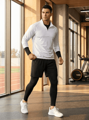 Set – Mens – All Season – Heren Sportset 4 - Delig met Compressie – Montford Co - Montford & Co