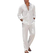 Set – Mens – All Season – Men's Cotton Shirt and Pants Suit – Montford Co - Montford & Co