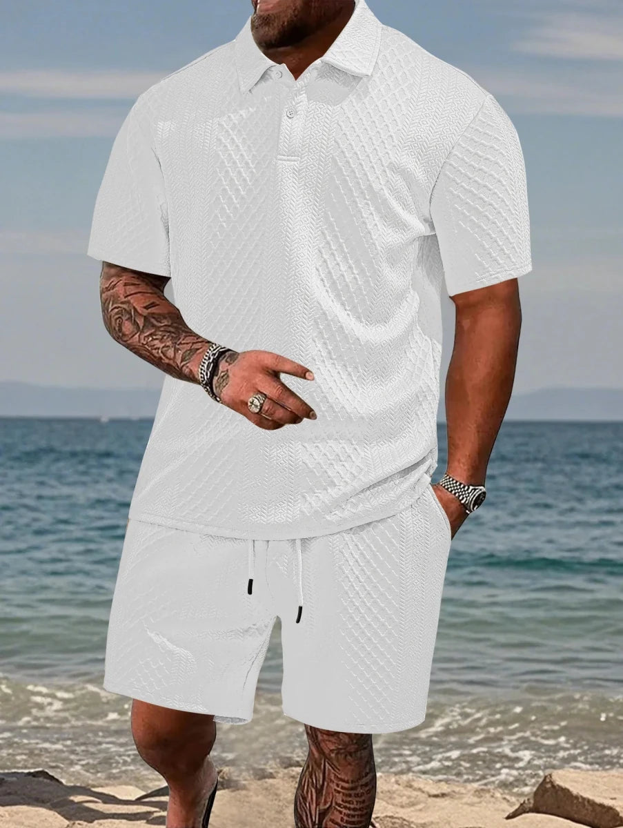 Set – Mens – Spring &amp; Summer – Men's Casual Sportswear Polo Shirt and Shorts – Montford Co - Montford & Co