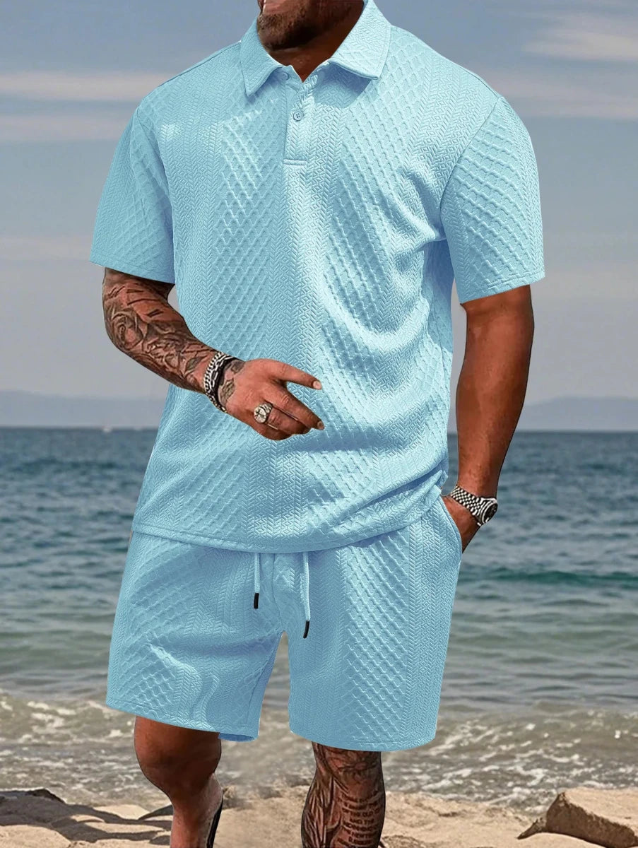 Set – Mens – Spring &amp; Summer – Men's Casual Sportswear Polo Shirt and Shorts – Montford Co - Montford & Co