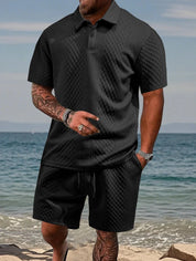 Set – Mens – Spring &amp; Summer – Men's Casual Sportswear Polo Shirt and Shorts – Montford Co - Montford & Co