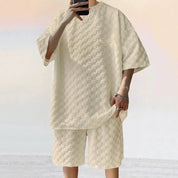 Set – Mens – Summer – Oversized Chessboard Plaid Two - Piece – Montford Co - Montford & Co