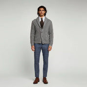 Shawl Collar Cable Knit Sweater - Montford & Co