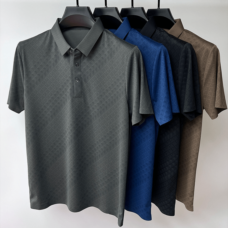 Silky Patterned Polo for Men - Montford & Co